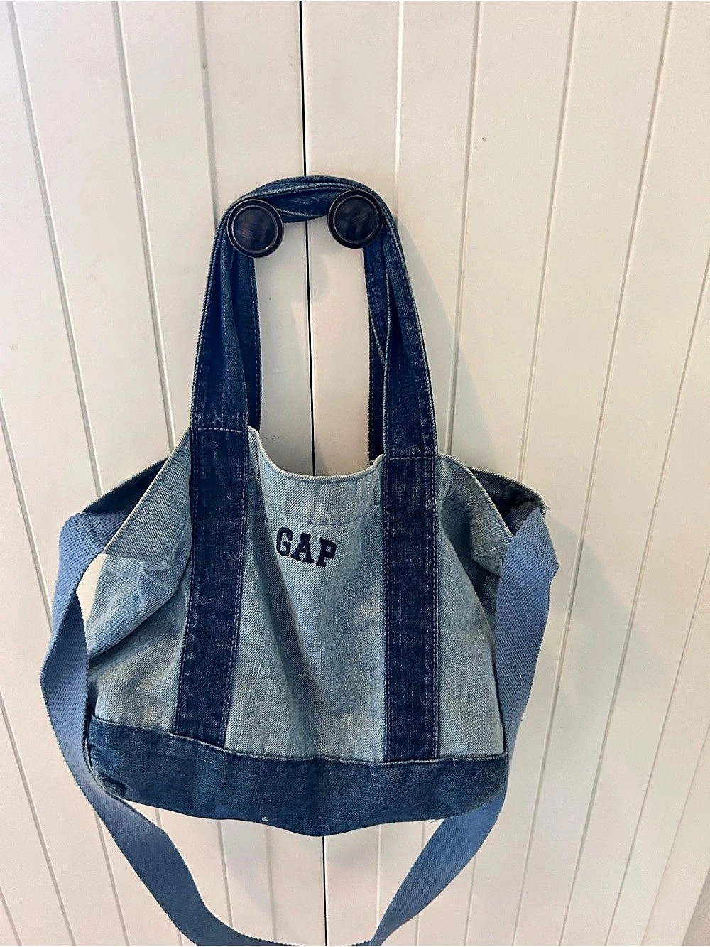 GAP Denim Five Pocket Tote Denim Tote Bag in Blue